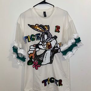 Sequin T shirt dress